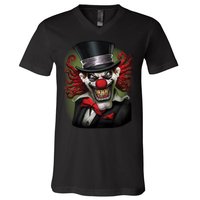 Crazy Clown Smiling V-Neck T-Shirt