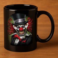 Crazy Clown Smiling 11oz C Handle Ceramic Mug