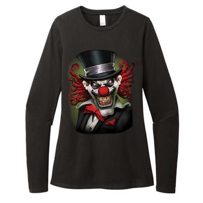 Crazy Clown Smiling Womens CVC Long Sleeve Shirt