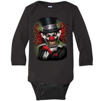 Crazy Clown Smiling Baby Long Sleeve Bodysuit