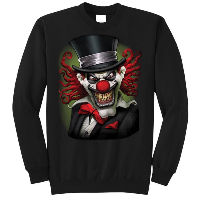 Crazy Clown Smiling Tall Sweatshirt