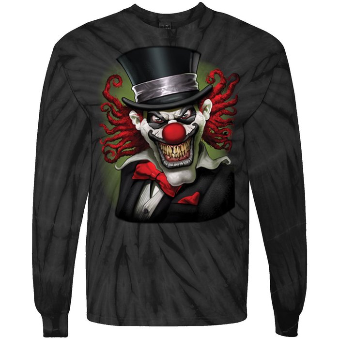 Crazy Clown Smiling Tie-Dye Long Sleeve Shirt