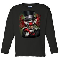 Crazy Clown Smiling Toddler Long Sleeve Shirt