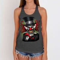 Crazy Clown Smiling Women's Knotted Racerback Tank