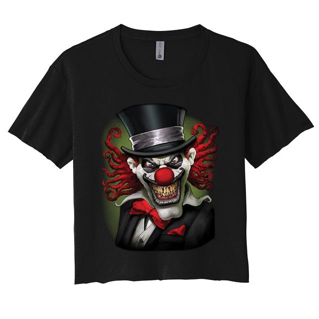 Crazy Clown Smiling Crop Top