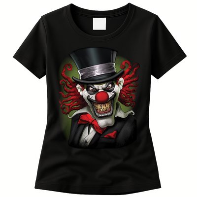 Crazy Clown Smiling Womens T-Shirt