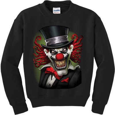 Crazy Clown Smiling Kids Sweatshirt
