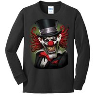 Crazy Clown Smiling Kids Long Sleeve Shirt