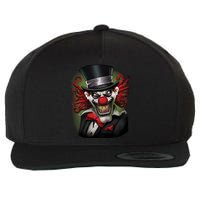 Crazy Clown Smiling Wool Snapback Cap