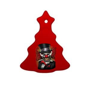 Crazy Clown Smiling Ceramic Tree Ornament