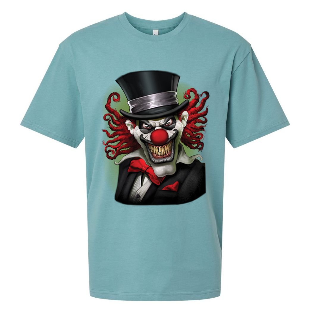 Crazy Clown Smiling Sueded Cloud Jersey T-Shirt