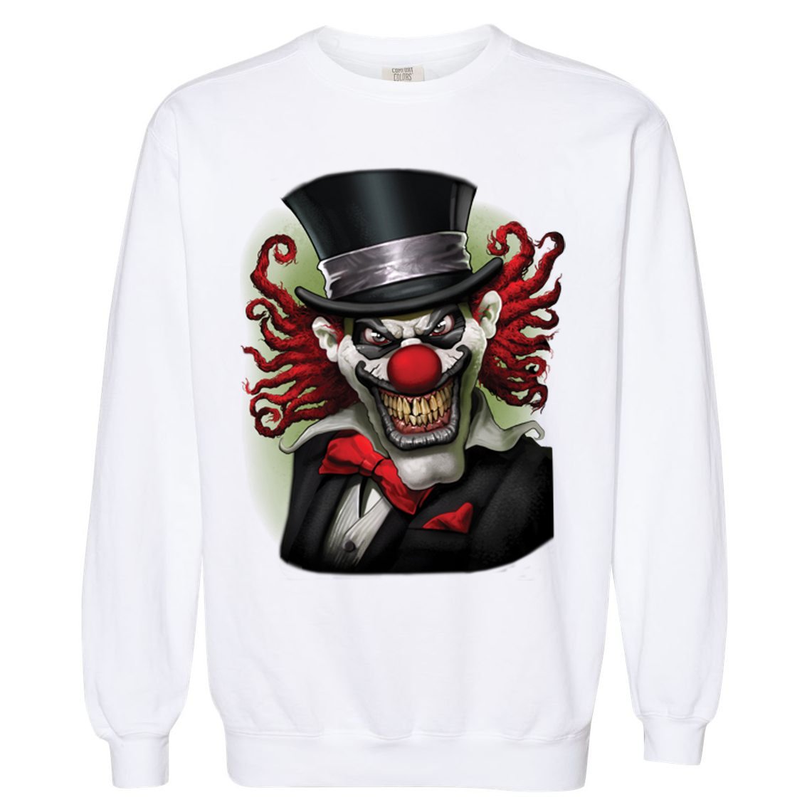 Crazy Clown Smiling Garment-Dyed Sweatshirt