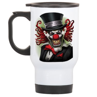 Crazy Clown Smiling Stainless Steel Travel Mug