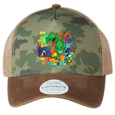 Crazy Cool Skateboarding T-Rex Legacy Tie Dye Trucker Hat