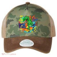 Crazy Cool Skateboarding T-Rex Legacy Tie Dye Trucker Hat