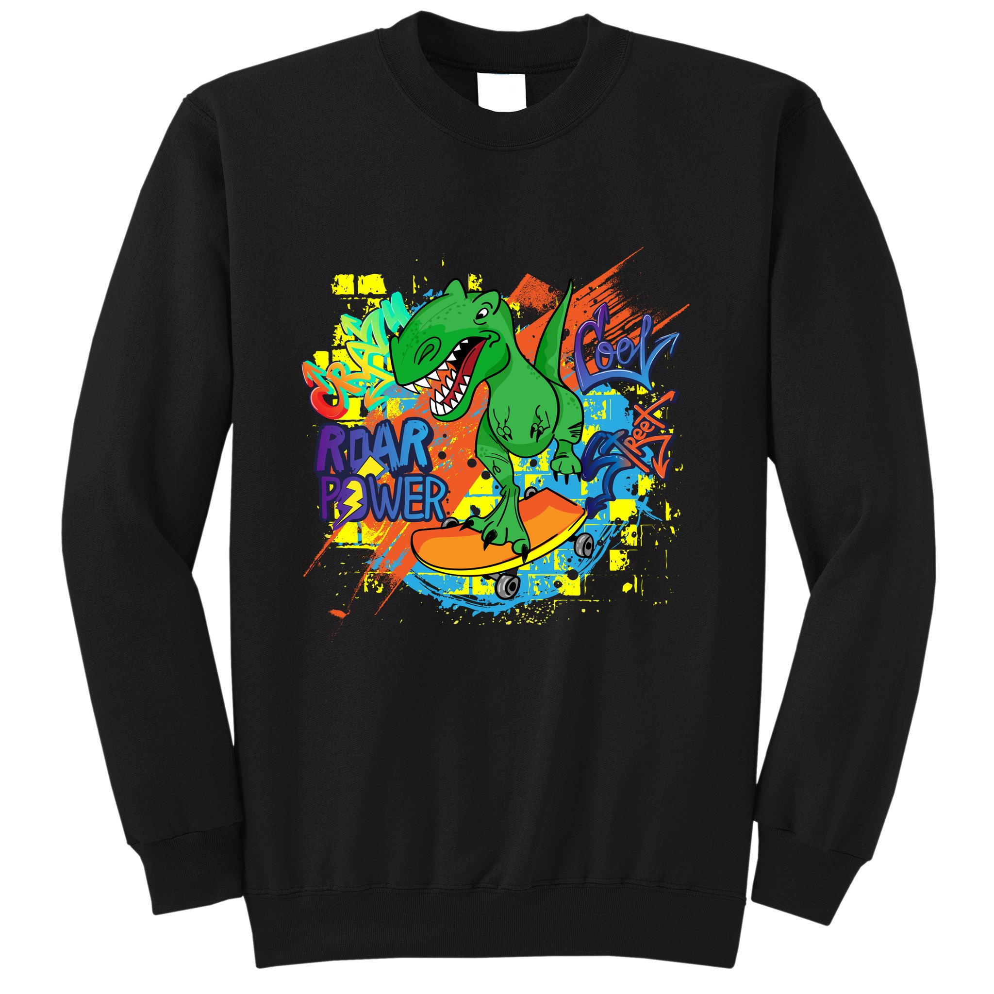 Crazy Cool Skateboarding T-Rex Sweatshirt