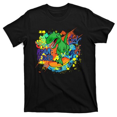 Crazy Cool Skateboarding T-Rex T-Shirt