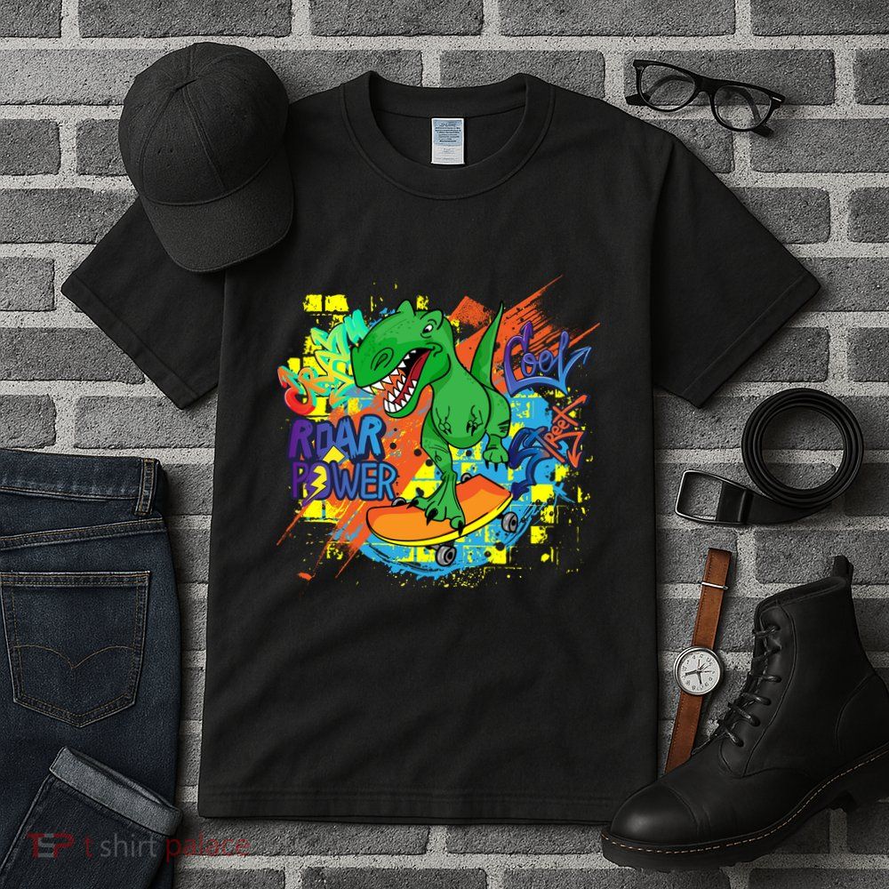Crazy Cool Skateboarding T-Rex Tall T-Shirt