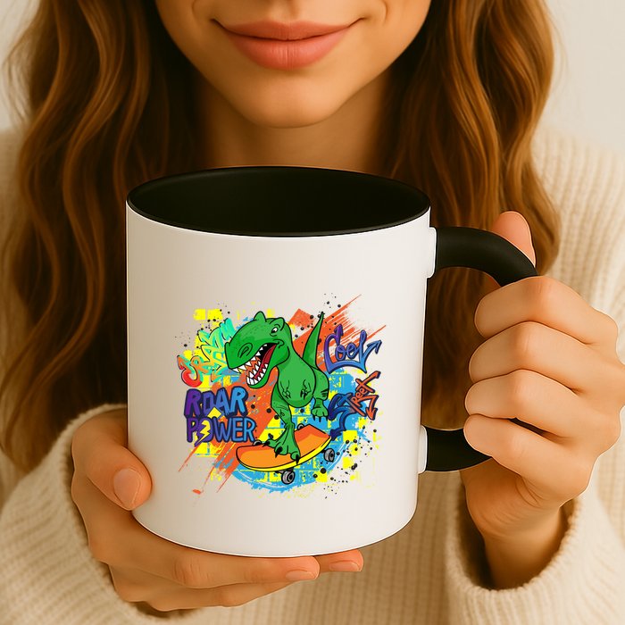 Crazy Cool Skateboarding T-Rex Mug