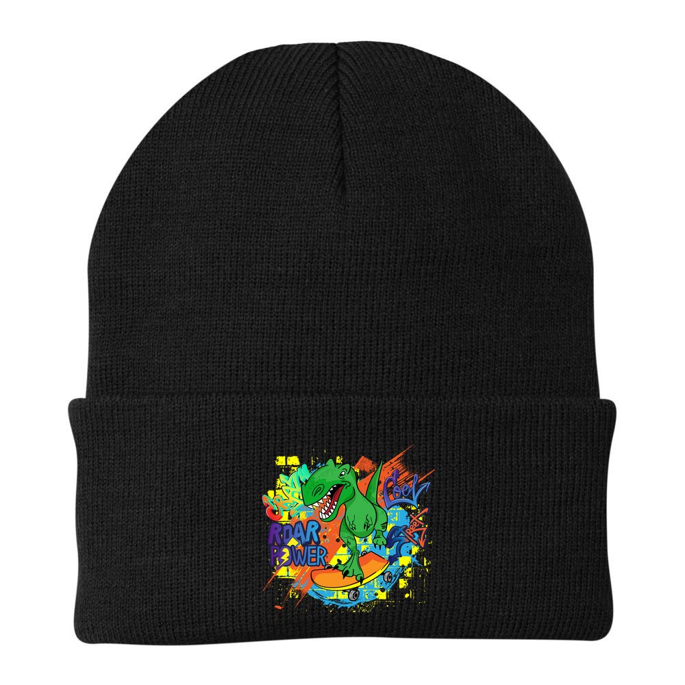 Crazy Cool Skateboarding T-Rex Beanie