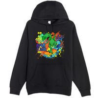 Crazy Cool Skateboarding T-Rex Premium Pullover Hoodie