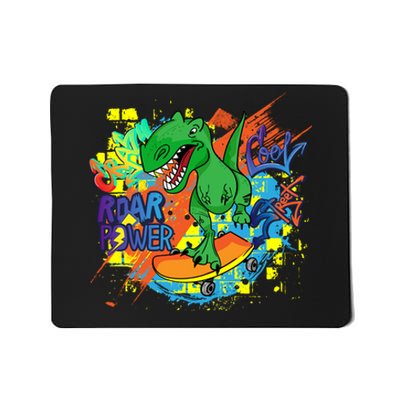 Crazy Cool Skateboarding T-Rex Mousepad