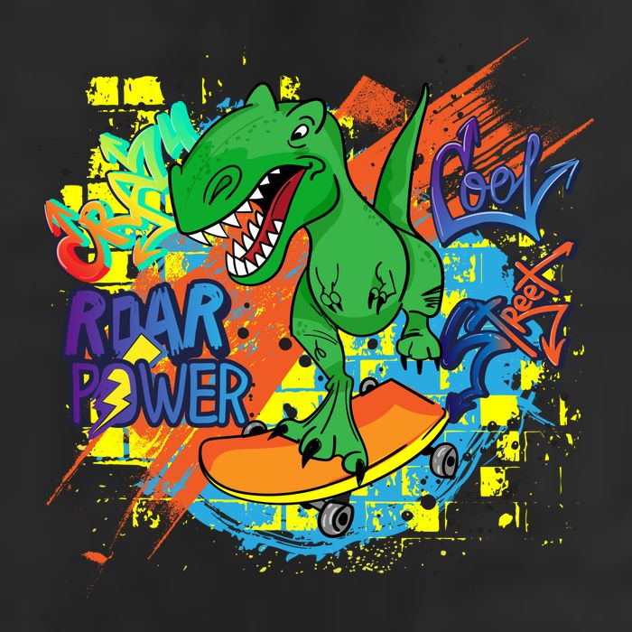 Crazy Cool Skateboarding T-Rex 25L Jumbo Tote