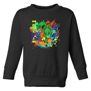 Crazy Cool Skateboarding T-Rex Toddler Sweatshirt