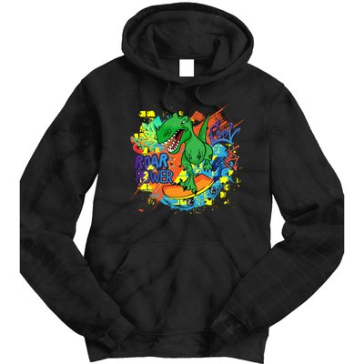 Crazy Cool Skateboarding T-Rex Tie Dye Hoodie