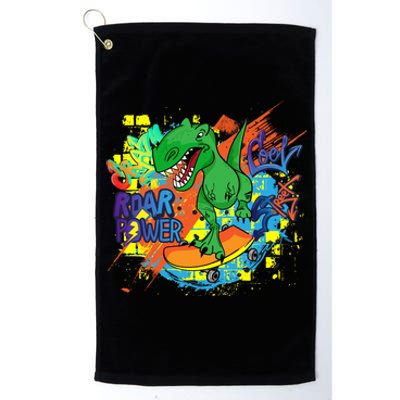 Crazy Cool Skateboarding T-Rex Platinum Collection Golf Towel