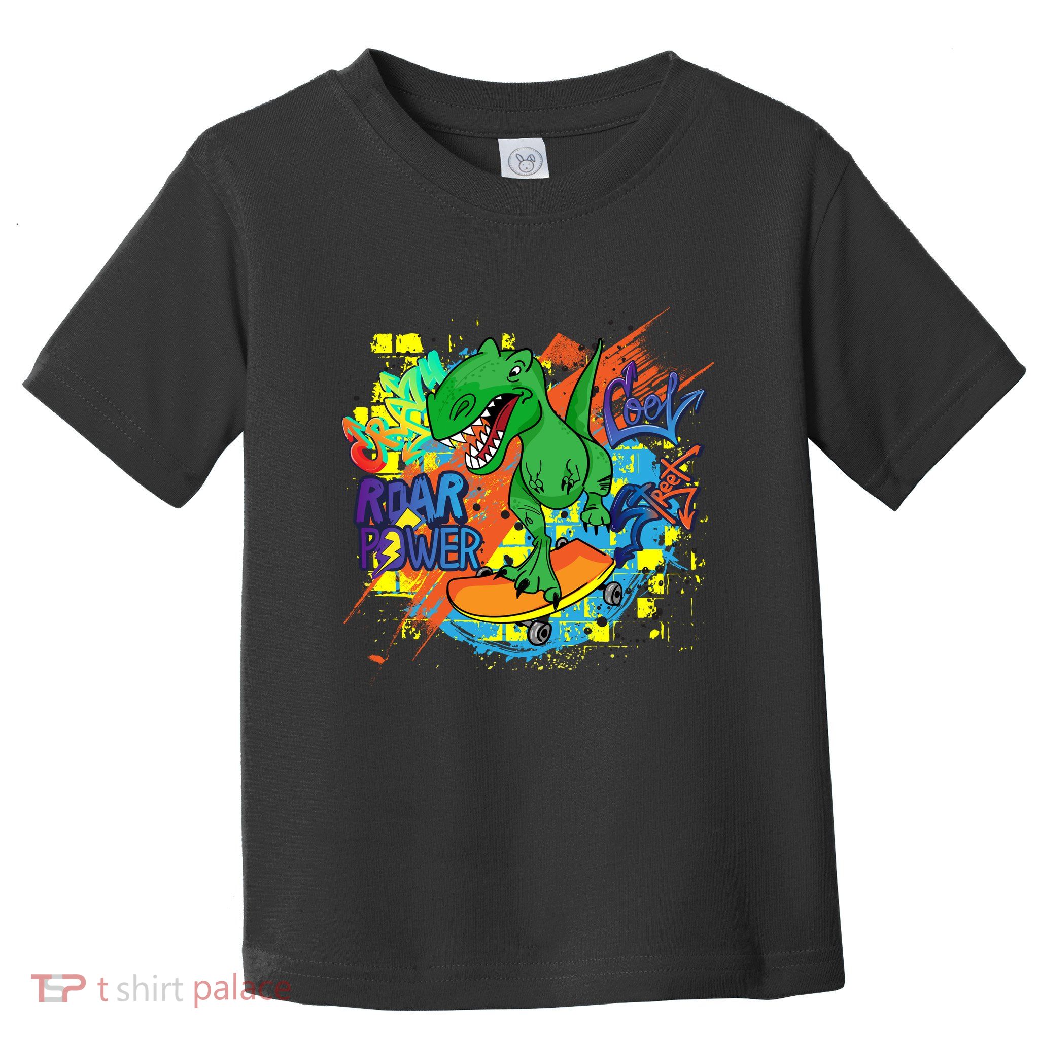 Crazy Cool Skateboarding T-Rex Toddler T-Shirt