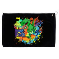 Crazy Cool Skateboarding T-Rex Grommeted Golf Towel