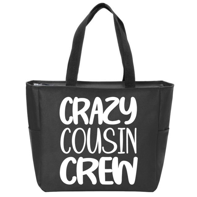 Crazy Cousin Crew Zip Tote Bag
