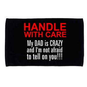 Crazy Dad - Handle With Care Funny Microfiber Hand Towel