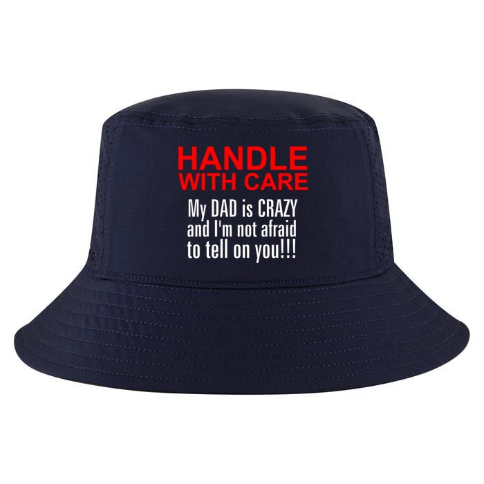 Crazy Dad - Handle With Care Funny Cool Comfort Performance Bucket Hat