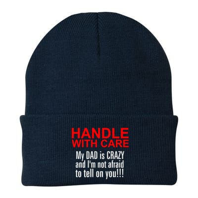 Crazy Dad - Handle With Care Funny Beanie
