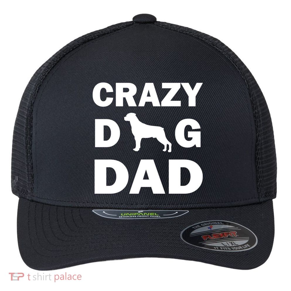 Crazy Dog Dad Flexfit Unipanel Trucker Cap