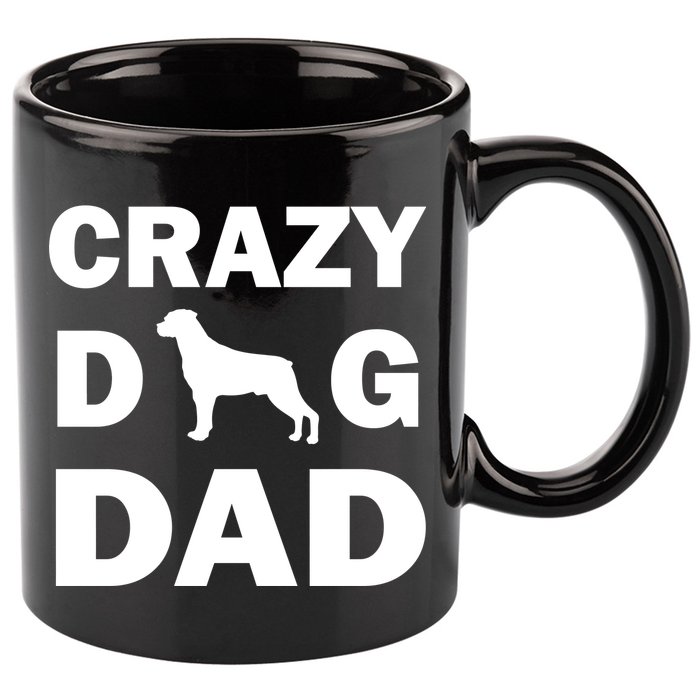 Crazy Dog Dad 11oz C Handle Ceramic Mug