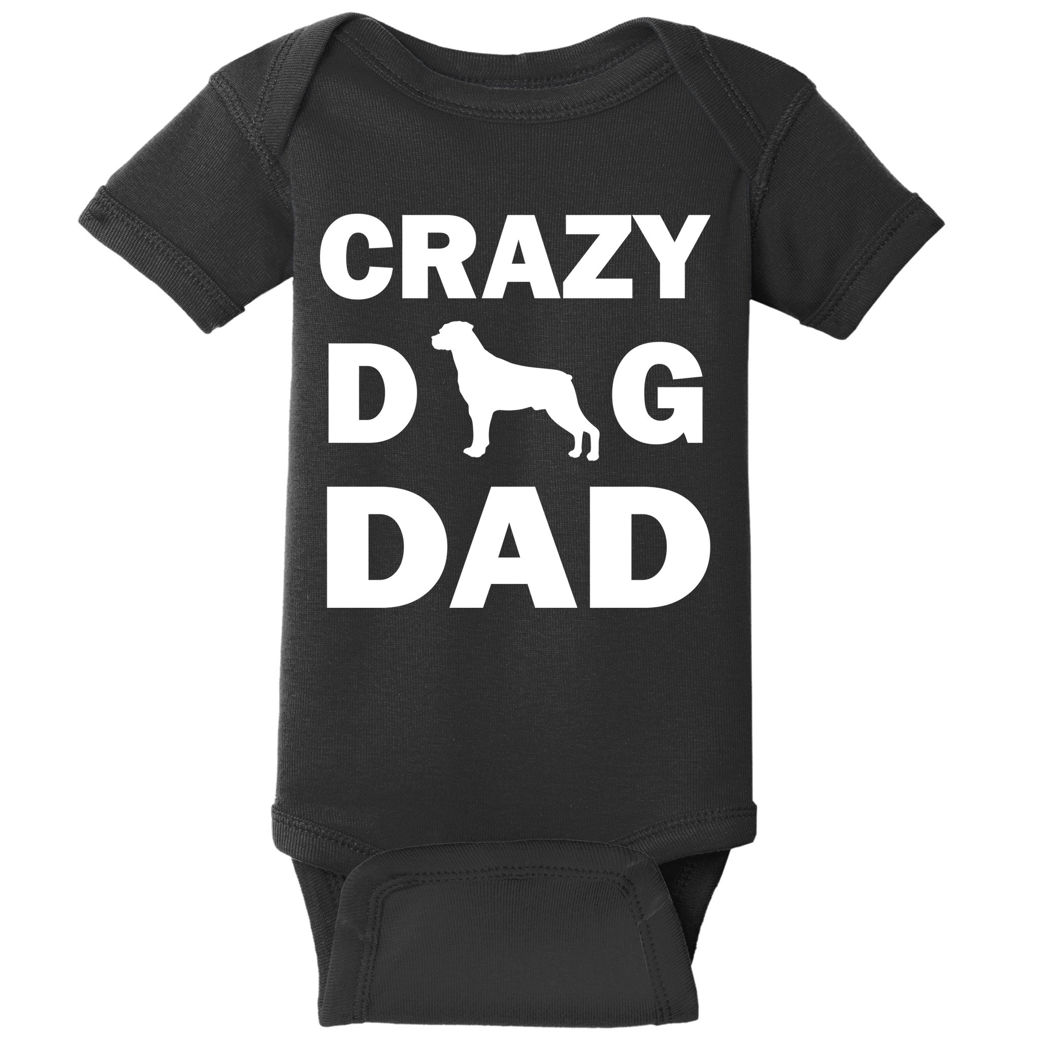Crazy Dog Dad Baby Bodysuit