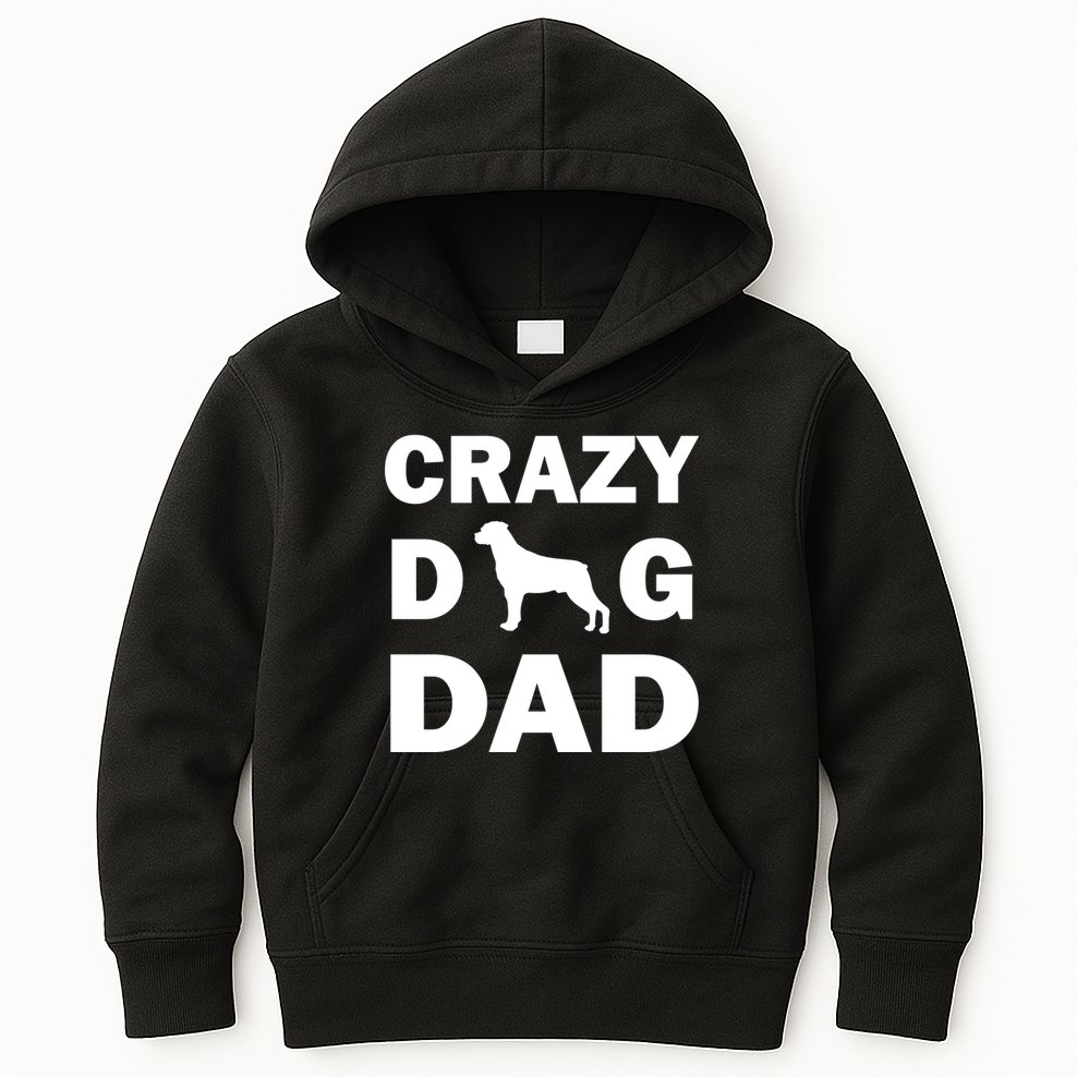 Crazy Dog Dad Kids Hoodie