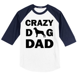 Crazy Dog Dad Baseball Sleeve Shirt