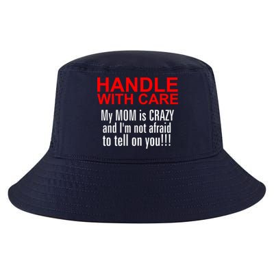 Crazy Mom - Handle With Care Funny Cool Comfort Performance Bucket Hat