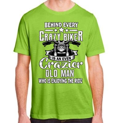 Crazy Old Biker Man Adult ChromaSoft Performance T-Shirt