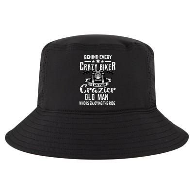 Crazy Old Biker Man Cool Comfort Performance Bucket Hat