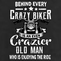 Crazy Old Biker Man Adult Drive Performance Visor