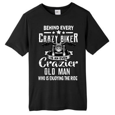 Crazy Old Biker Man Tall Fusion ChromaSoft Performance T-Shirt