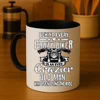Crazy Old Biker Man Mug