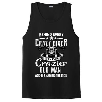 Crazy Old Biker Man PosiCharge Competitor Tank