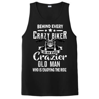 Crazy Old Biker Man PosiCharge Competitor Tank