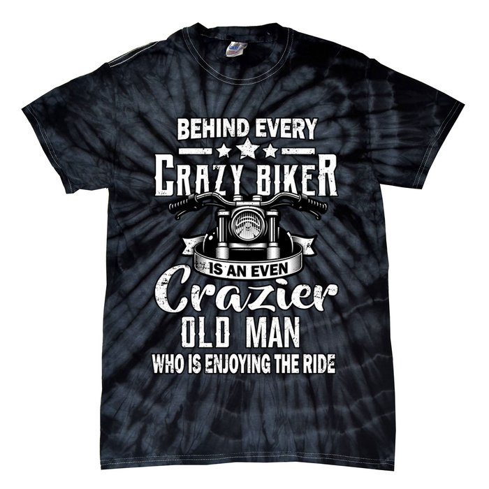 Crazy Old Biker Man Tie-Dye T-Shirt